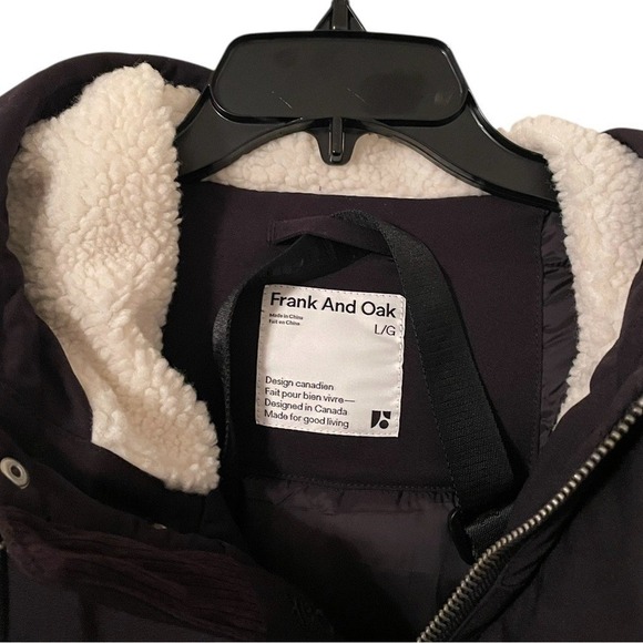 Frank and Oak Men's Black The Alpine Parka Primaloft Water/Wind Jacket Size L - Picture 8 of 9
